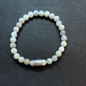 Graciela-made Labradorite Bracelet with Sterling Silver Artist Thumb Print